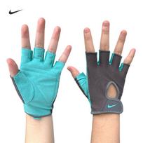 NIKE moteriškos sportinės pirštinės pusės pirštų dviračių sportui neslystančios štangų treniruotėms apsauginės NLG17075LG