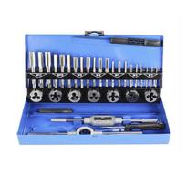32pc Metric M3-m12 Steel Tap & Die Tool Kit Set for Workshop Thread Cutting Tapping & Handles Alloy steel
