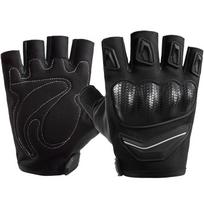 Motorcycle Racing Gloves Half-Finger Breathable Mesh Anti-Slip Protective Gear Off-Road Riding Woven Half-Finger Black