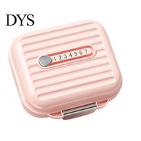Lock Buckle Pill Box 7 Compartments Box, with Sealing Ring And Buckle, Fish Oil Storage Container Waterproof Double-Layer Medicine Organizer, S rožinė