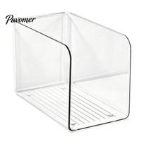 Heavy-duty Plastic Rack Vertical Storage Rack, Large Capacity Clear PET Organizer, Durable Horizontal Bookend Desk Box, for Book Documents Magazines gryna