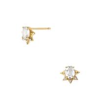 Vendome Aoyama K10YG White Topaz Earrings AJVA2447 TH [Official]