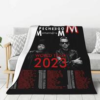 Custom Electronic Rock Band Depeche Cool Mode Blanket 3D Printed Soft Flannel Fleece Warm Throw Blankets Office Bed Couch Quilt 130x150cm black