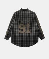 Bad Blood Vintage Billy Check Shirt Large Fit - Black M