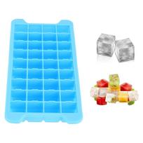 2pcs Removable Lid Ice Mold Easy Release Ice Cube Maker Practical Ice Cubes Tray  Kitchen mėlyna