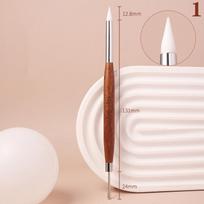 1/5Pcs Double-Ended Silicone Press Pen Flower Painting Brush Nail Supplies Carving Glue Diy Manicure Tips Nail Art Tool 1