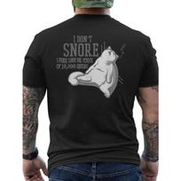 Men's Funny  I Don't Snore I Purrr  Sleeping Cat Back Print T-Shirt - 100% Cotton Casual Humor Tee for Cat Lovers, Gift for Snoring Joke S juoda