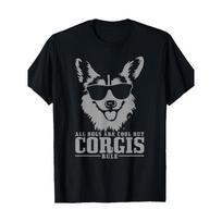Corgis, All Dogs Are Cool, But Corgis Are King! Fun T-Shirt S juoda