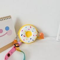 Adjustable Strap Silicone Messenger Bag Mini Size Children Shoulder Bag  Baby Girl geltona