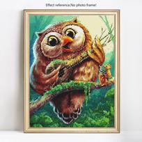 5D „pasidaryk pats“ deimantų tapyba Gyvūnų pelėdų apvalių siuvinėjimų išpardavimas Kalnų krištolinio deimantų paveikslėlis 20X30