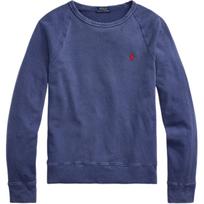 Polo Ralph Lauren Small Pony Logo Embroidered Washable Crewneck Sweatshirt Men sweatshirt Navy-Blue 710874700-003 L
