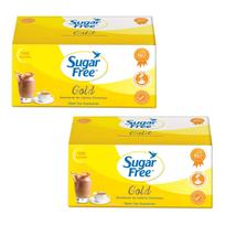 Sugar Free Gold Sugar Substitute Sachets 100 Pack x2 Low Calorie Sweetener Healthy Alternative white