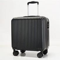 Women's 18-inch Multifunctional Carry-On Suitcase with Cup Holder, Charger, Ultra-Light Design, and Combination Lock 18 inch - Carry-on, Stickers, Fast Shipping