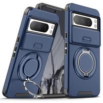 Protector Case for Google Pixel 10 Pro XL 9a 9 8a 7 8 Pro Pixel10 Pixel9 Armor Protection Stand Phone Cases Google Pixel 9 Pro XL mėlyna