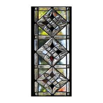 Geometrinė langų plėvelė Rombų raštas Privatumo plėvelė Vitražo menas Statiškai prilimpanti Saulę blokuojanti lipdukas namams, biuro langams, stiklinėms durims C