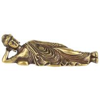 Buddha Statue Reclining Buddha Statues Hand Carved Solid Wood Buddha Figurines Collectibles Feng Shui Zen Sculptures geltona