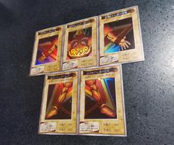 5pcs/kit Diy Yu-Gi-Oh! Exodia The Forbidden One Self Control Collect Signature Trading Flash Card Animation Animation Design Present