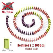 Automatic Laying Domino Train Electric Car Block Blocks Kits Creative Games Intelligence Instructive DIY Playthings Children Birth Date Present