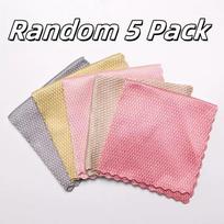 5pcs Magic Cleaning Cloths - Streak-Free Glass & Mirror Wipes, Removes Water Stains/Marks for Kitchen, Car & Home 5pcs