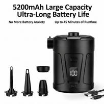 Outdoor Camping Digital Display Electric Air Pump Portable 5200mAh Built in Battery Wireless Inflator for Mattress Swim Ring electric pump juoda