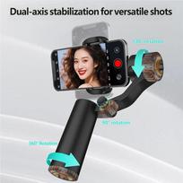 2-Axis Handheld Phone Gimbal Stabilizer with AI Face Tracking Anti-Shake for Vlog Live Streaming TikTok YouTube juoda