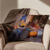 game It Takes Two Pillow Case Square Double-Sided Printing Short Plush Sofa Cushion Cover Bedroom Bedside Pillow 30x30cm