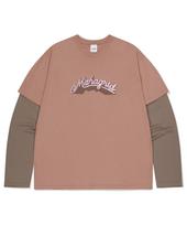 Maha Grid Symbol Layered Ls Tee Brown(Mg2Efmt568A) Brown/S