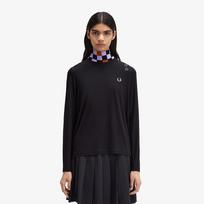 Fred Perry [Amy Winehouse] Printed Trim High-Neck Top (102) Afpf2438107-102 Black/Xs