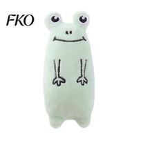 Stuffed Animal Cat Toy Catnip Toy, Soft Plush Chew Cute Bear Duck Frog Enrichment for Indoor Cats Kittens žalia