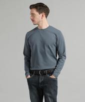 Panicalle Charcoal Cotton Spandex Logo T-Shirt Blue/L