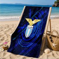 Lazio Football Club Emblem Beach Towel, Quick-drying, Easy to Care for, Suitable for Both Fitness and Beach Vacations,Sports Essential 70cmx140cm(27x55inch)