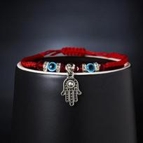 Lucky Eye Blue Evil Eye Charms Apyrankė Raudona Sriegis Virvė Pora Draugystės Apyrankė Moterys Vyrai Rankų darbo palinkėjimas Papuošalai Dovana