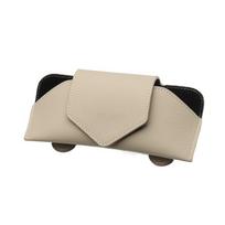 Wear-Resistant Car Glasses Case Sunglasses Clip Auto Sun Visor Glasses Holder  Visor Accessories smėlis