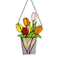 Flower Stained Window Hangings Stunning Handicrafts Flower Suncatcher Flower Lovers Thanksgiving Gifts For Window Decor One Size