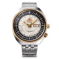 ORIENT Automatinis laikrodis PASAULIO ŽEMĖLAPIS Mechaninis Automatinis su Vidaus Garantija Šiuolaikinis Baltas Sidabrinis [ORIENT] Gamintojo RN-AA0E01S Vyriškas dramblio kaulas