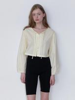 Kinder Baby Basic Lace String Blouse - Lemon Yellow Yellow/Free