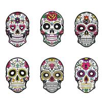 6Pcs Lightweight Halloween Skull Mask Full Face Mexican Skull Mask Skull Face Mask  Party Decoration A