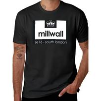 Men'S Millwall Se 16 Logo T-Shirt | Black With White Print, Crew Neck, Short Sleeve, Casual Tee, Slim Fit For All-Season Comfort, Casual Attire S juoda