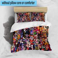1PC Fnaf Character Collage 3pcs Bedding,Including 1pc Duvet Cover And 2pcs Pillowcases Perfect for Christmas,Ideal for Bedroom, Dormitory 135cm*200cm