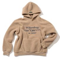 Williamsburg New York City Classic Logo Boa Fleece Hoodie_Beige Xl/Free