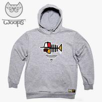 Doldol Woops_Hoody_89 Skateboard Cat Oops Character Hoodie Charcoal/Xxl