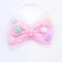 5Pcs 100*80mm Mesh Bowknot  Applique Sewinng on Scrapbookings Planar Crafts Accessories Decorations Patches rožinė
