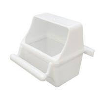 Parakeet Food Dispenser No Mess Parrot Plastic Feeder with Perch Cockatiel Cage Accessories Feeding Supplies for Conure