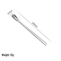Japanese 410 Stainless Steel Long Handle Mixing Spoon for Tea, Coffee, Dessert & Ice
