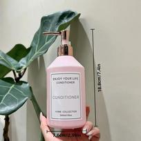 500ml Bath Decor Soap Dispenser Refillable Shampoo Conditioner Body Wash Dispenser Bottle Bathroom Liquid Container gray