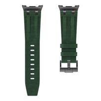 Leather Strap for Samsung Galaxy Watch 8 40mm/44mm Classic Wriststrap Quick Releas Band for Watch 8 Classic 46mm Bracelet Accessories Galaxy Watch 8 44mm žalia