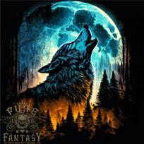 26 Moon and Wolf Fantasy Mens T-Shirt 100% Cotton Unisex T-Shirt XXL