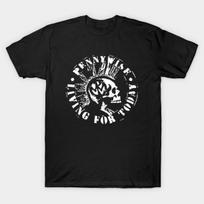 Men Black Print T-shirt Pennywise Band No-Cut Transfer Paper Print Cotton Tshirt 4XL juoda