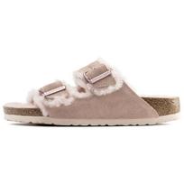 Birkenstock Arizona Shearling Suede Minimalist Double Buckle Fashion Sandals Women sandals Pink 1020389 36