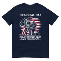 Memorial Day Remembering Our Fallen Heroes Patriotic Us Flag TShirt S